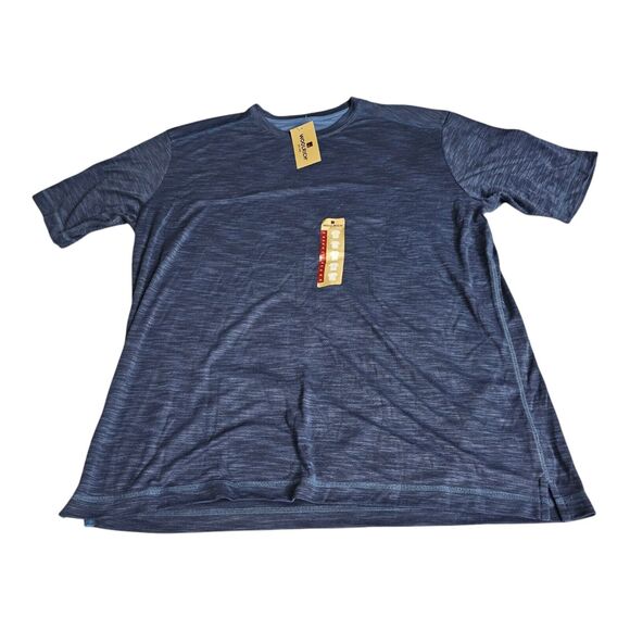 NWT! WOOLRICH Heathered MARINA Blue T-Shirt Men's Size XL Woven Stretch - Picture 1 of 3
